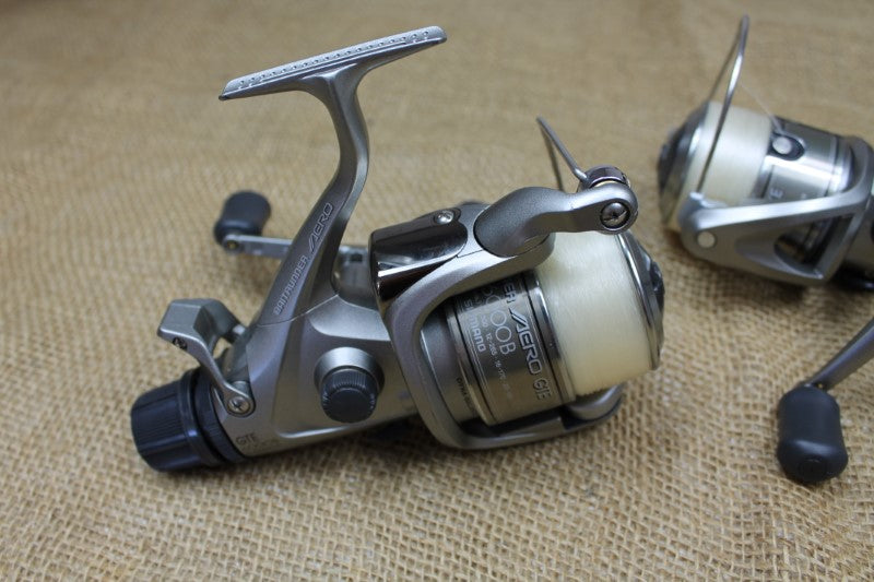 2 x Shimano Baitrunner GTE 6000B Carp Fishing Reels + 2 Spare Spools.