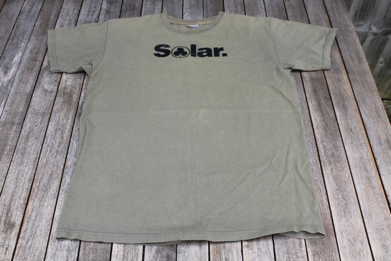 Solar Tackle Old School Carp Fishing T Shirt. Green. Medium