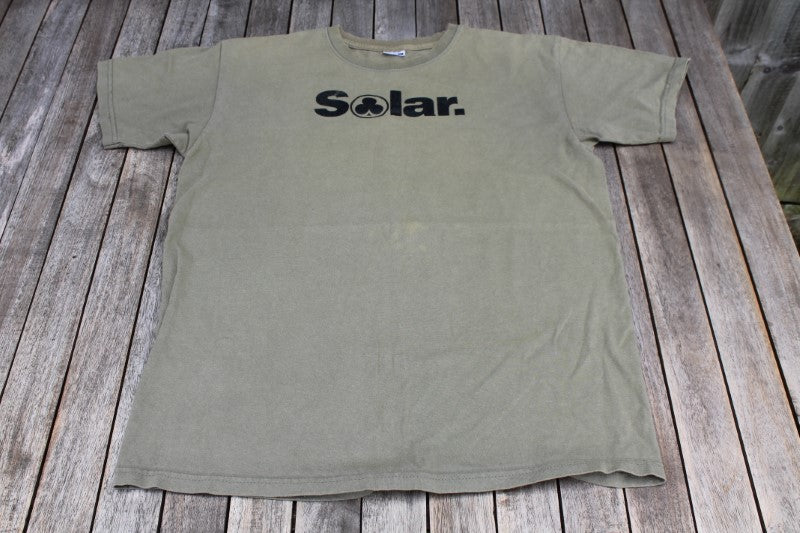 Solar Tackle Old School Carp Fishing T Shirt. Green. Medium.