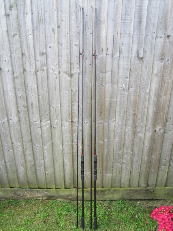 2 x Sportex 'Carp' Carbon 12' 2.5lb T/C Old School Carp Fishing Rods.