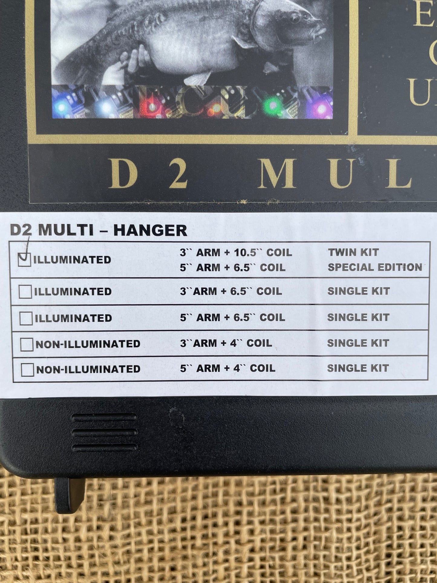 2 x Edwards Custom Upgrades D2 Illuminated Multi-Hanger Carp Fishing Bite Indicators. Excellent.