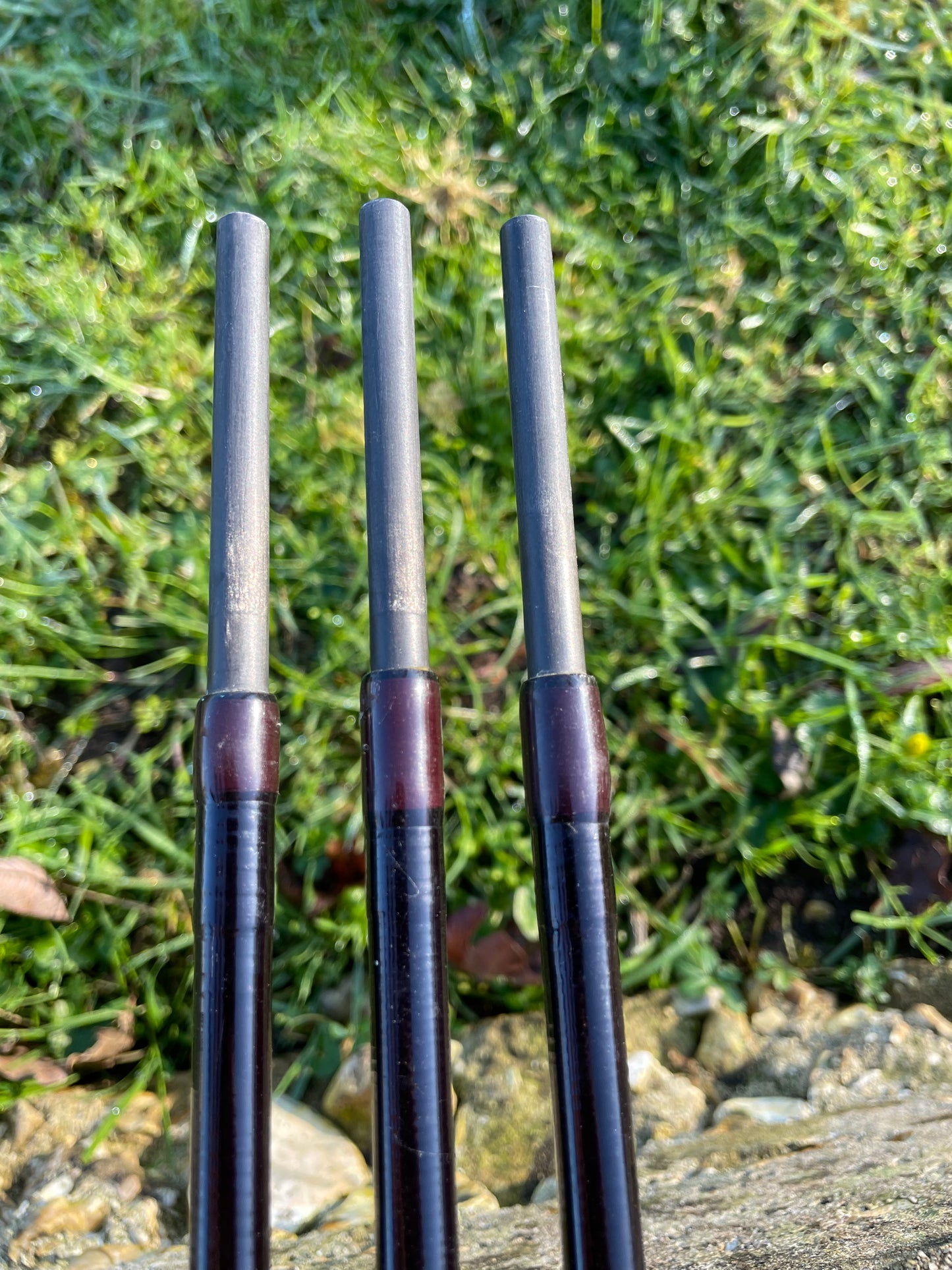 3 x Shimano Stradic Old School Carp Fishing Rods. 12’. 1.75lb T/C. Circa 1990s.