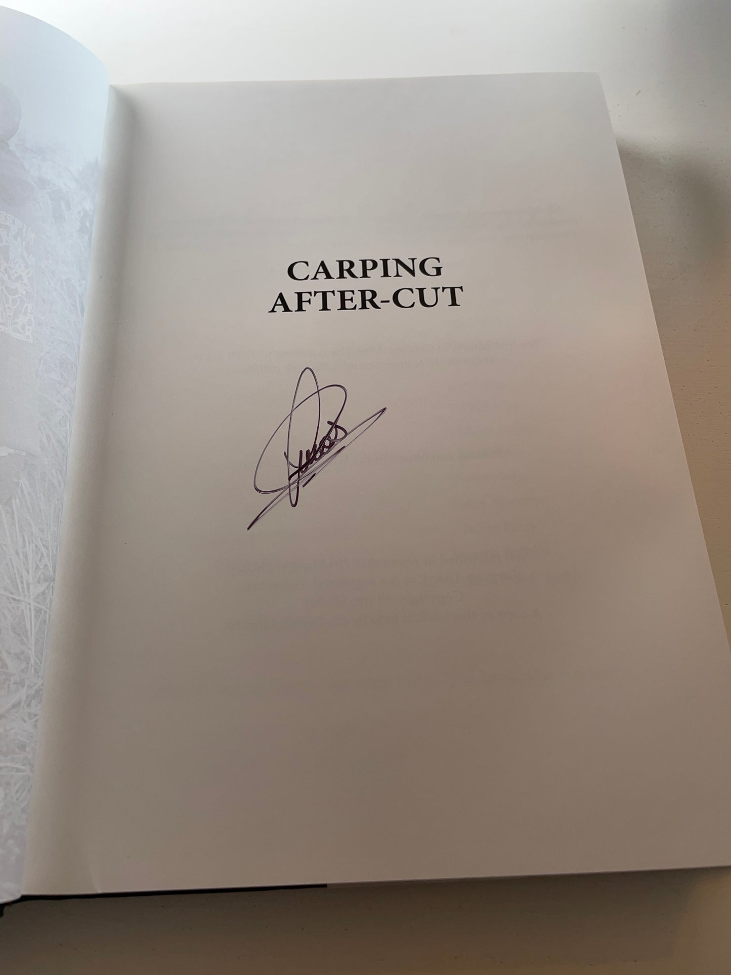 Carping After-Cut by Jim Shelley. 2018. Signed. Carp Book.