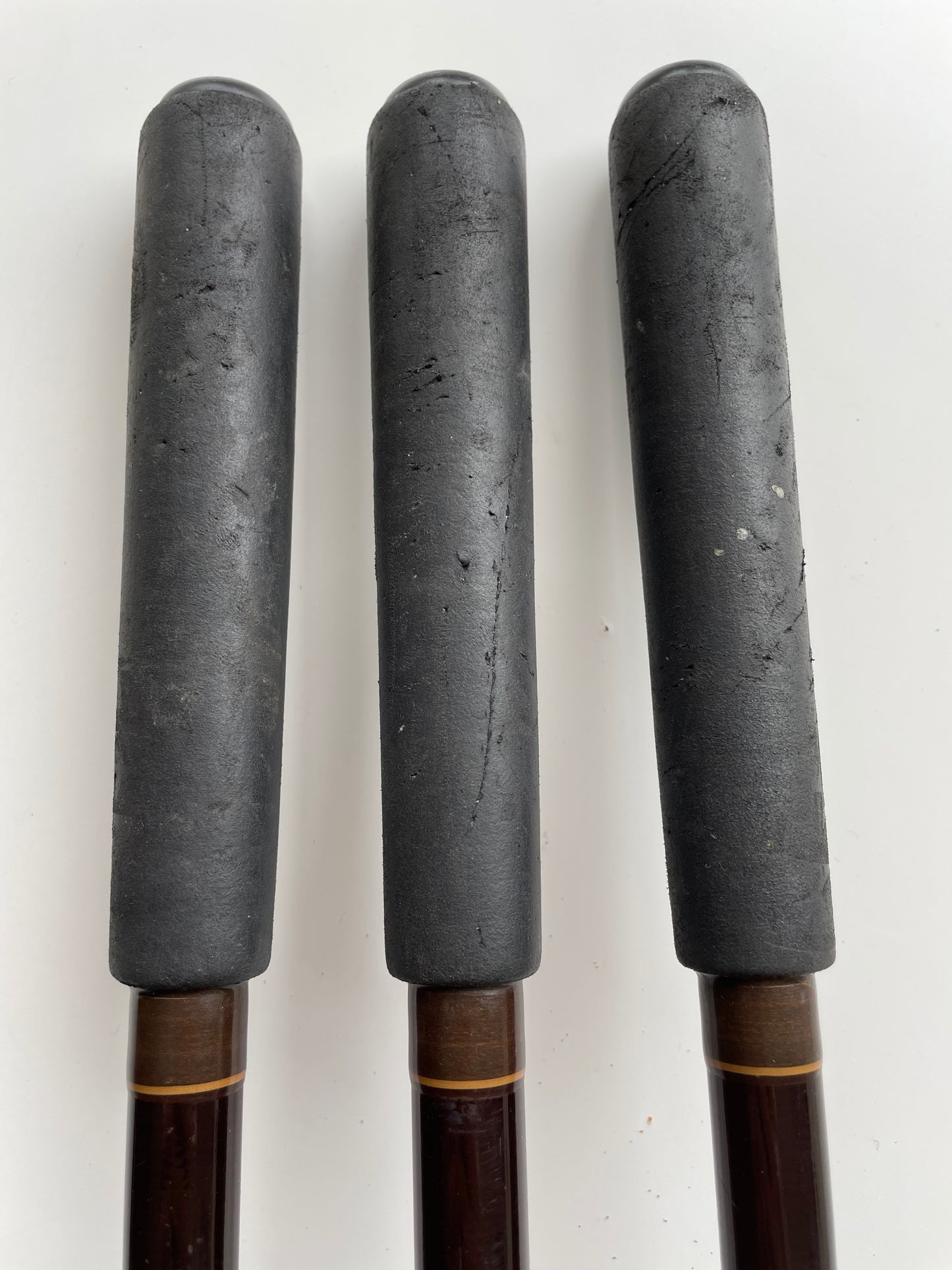 3 x Simpson’s Of Turnford Jim Gibbinson Eclipse 12’ 6” 2.75lb Long Range Old School Carp Fishing Rods. 1990s.