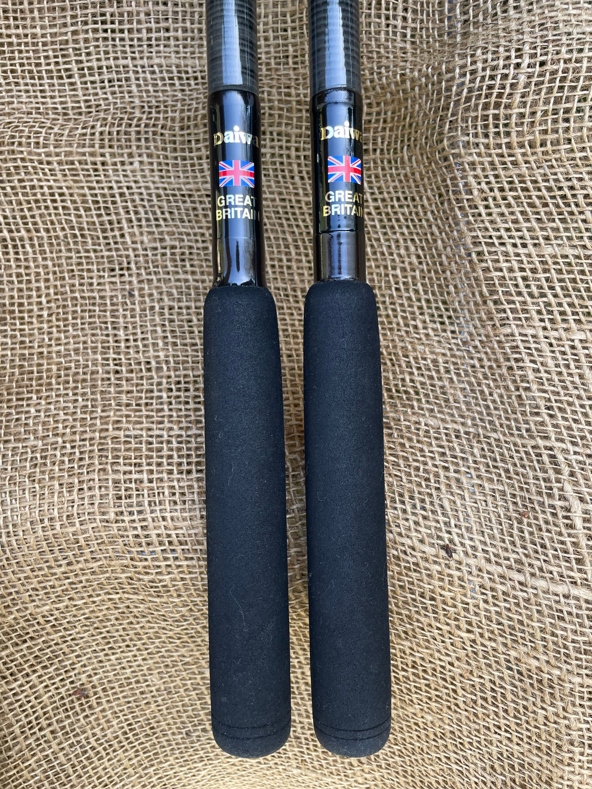 2 x Daiwa Pro Carp X Whisker Graphite Old School Carp Fishing Rods. 11’. 2.25lb T/C. 1990s.Original Bags Excellent.
