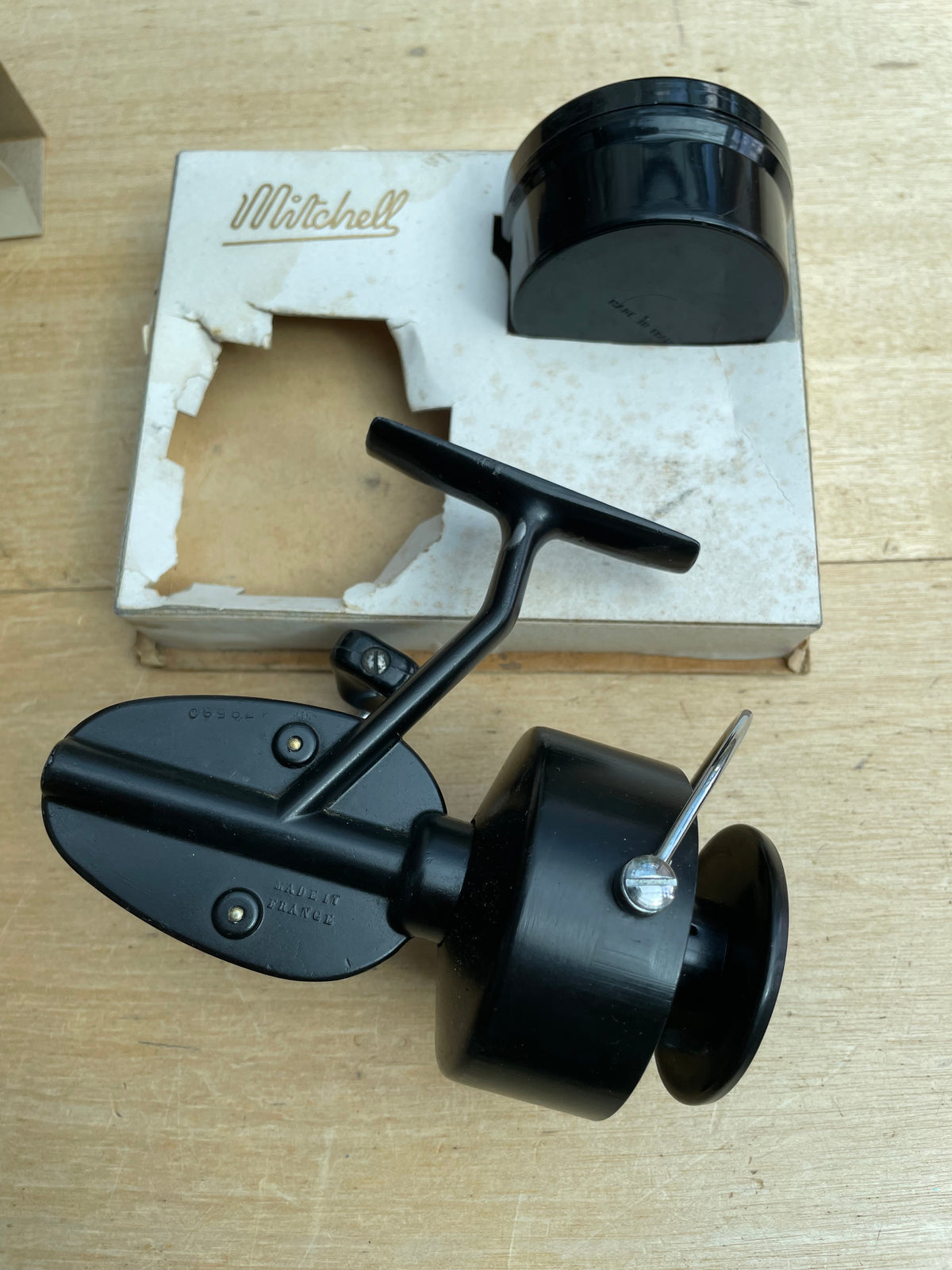 Vintage Early Model Mitchell (300) Carp Fishing Reel. Boxed. Excellent.