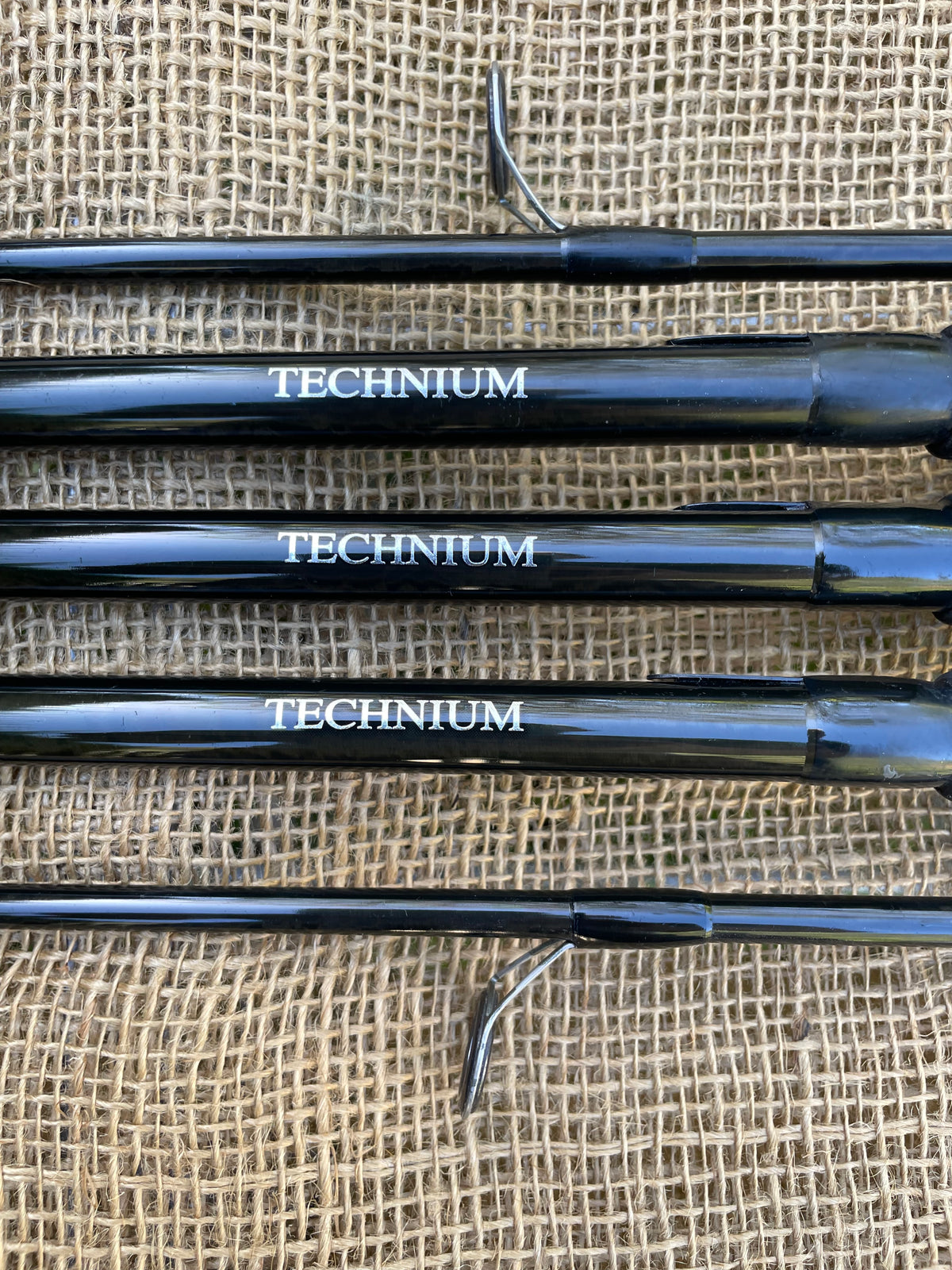 2 x Shimano Technium 12’ 2.5lb T/C Old School Carp Fishing Rods + Spare Butt Section.