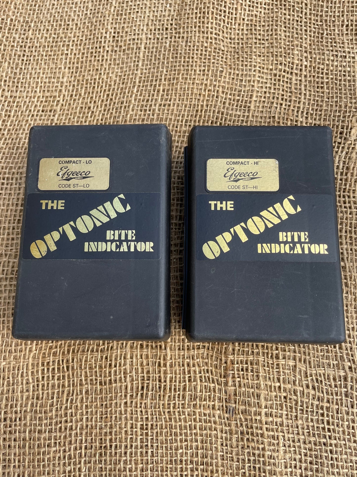 2 x Vintage Optonic Efgeeco Compact Hi & Lo Carp Fishing Bite Alarms. Excellent.