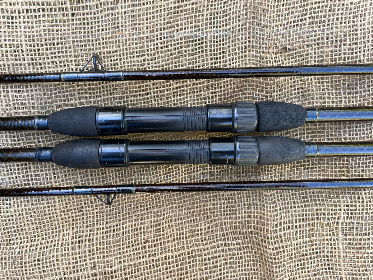 2 x Daiwa Whisker Early Model Old School Carp Fishing Rods. 11’. 2.00-2.5lb T/C. Circa 1980s.