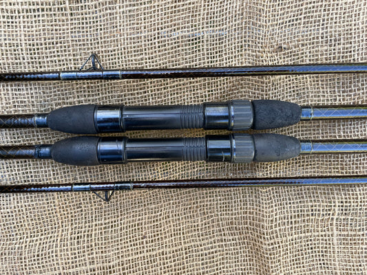 2 x Daiwa Whisker Early Model Old School Carp Fishing Rods. 11’. 2.00-2.5lb T/C. Circa 1980s.