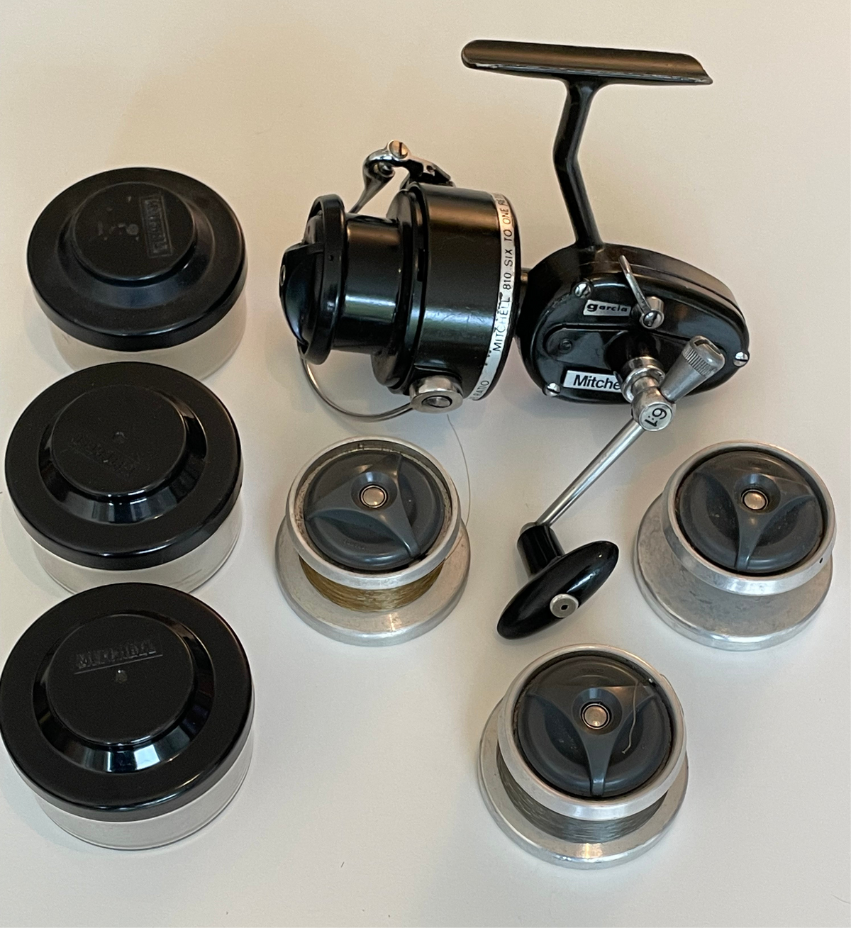 1 x Vintage Mitchell 810 High Speed Carp Fishing Reel + 3 Alloy