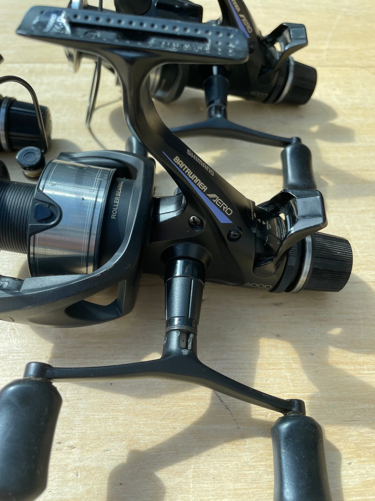 3 x Shimano Aero 6000 GTE Classic Baitrunner Carp Fishing Reels.