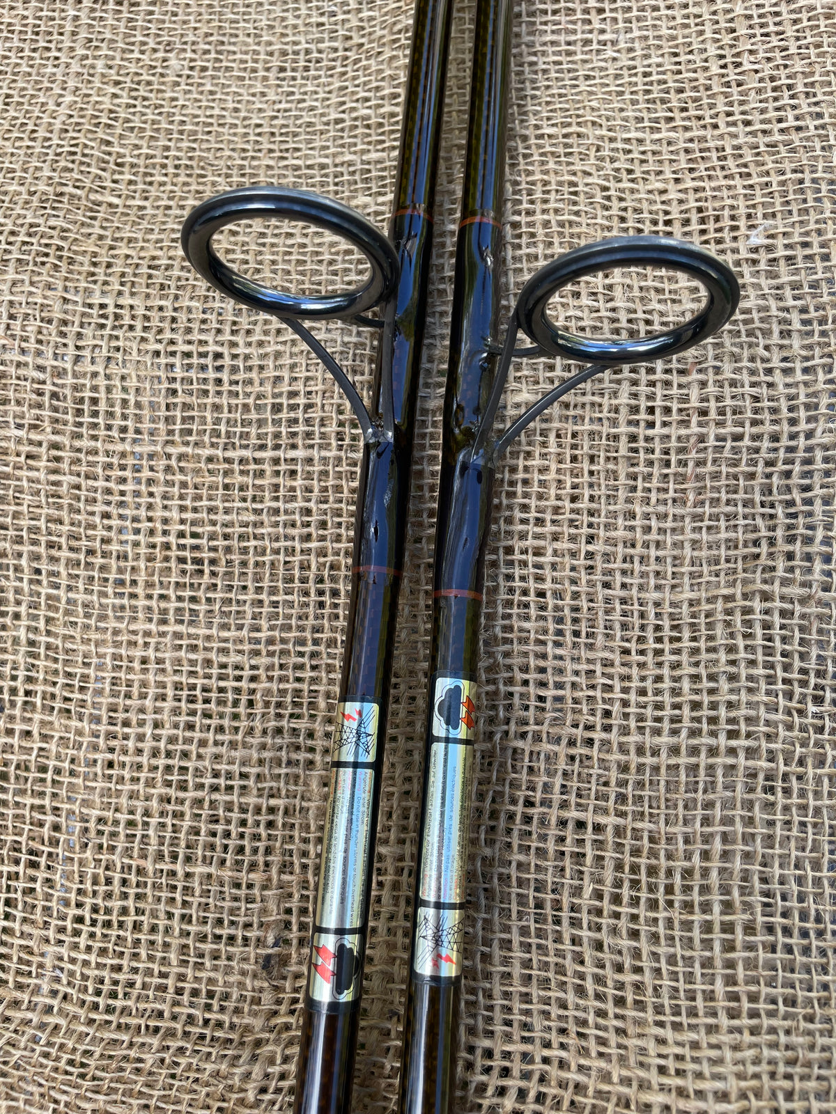 2 x Rod Hutchinson Intrigue 12’6” 3lb T/C. Old School Carp Fishing Rods. 1990s.