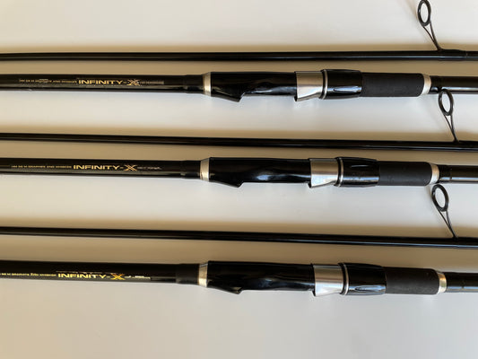 2 x Daiwa Infinity X Old School Carp Fishing Rods. Plus One For Spares. 12’. 2.75lb T/C.