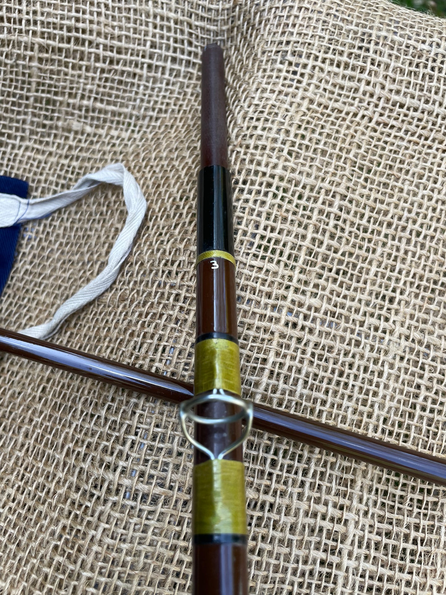 1 x Hardy Richard Walker Carp No1. Vintage Glass Fishing Rod + Bag. 1970s. Excellent.