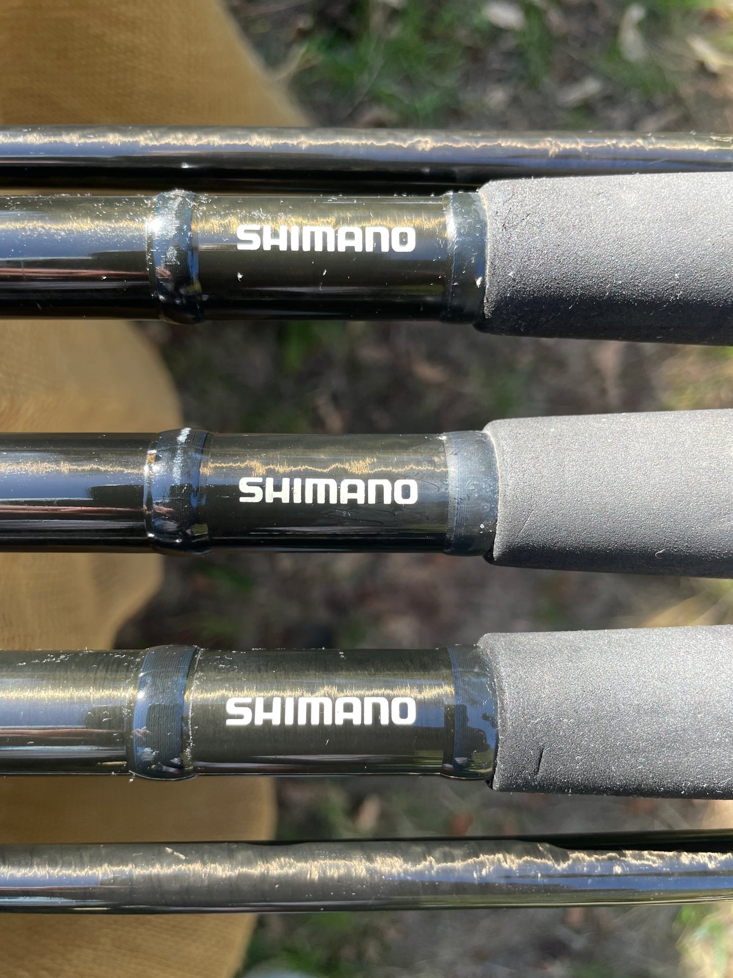 2 x Shimano Technium 12’ 2.5lb T/C Old School Carp Fishing Rods + Spare Butt Section.