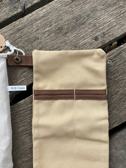 Superior Quality Vintage Style 10’ Fishing Rod Bag. Two Section