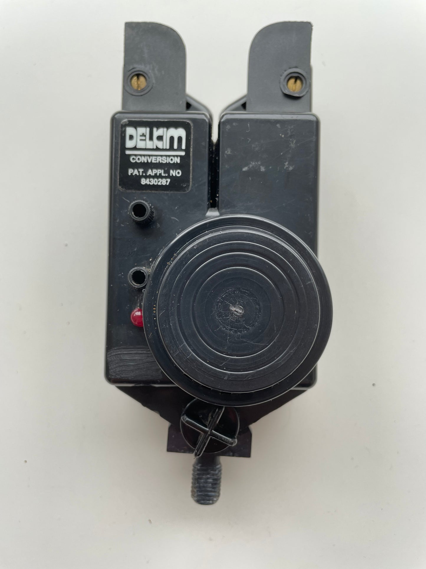 2 x Delkim Converted Conversion Optonic Carp Fishing Bite Alarms + Original Covers.