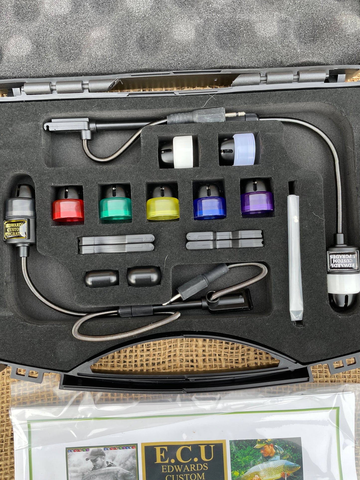 2 x Edwards Custom Upgrades D2 Illuminated Multi-Hanger Carp Fishing Bite Indicators. Excellent.