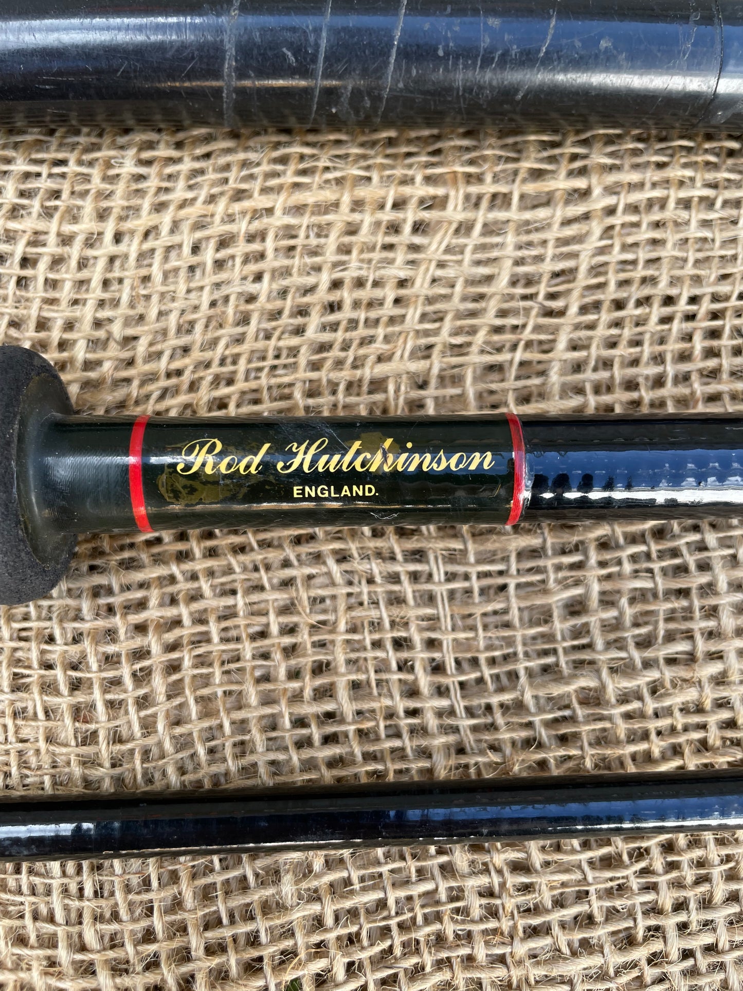 1 x Rod Hutchinson 12’ Slim Line Old School Carp Fishing Rod + RH Century Landing Net. 1990s.
