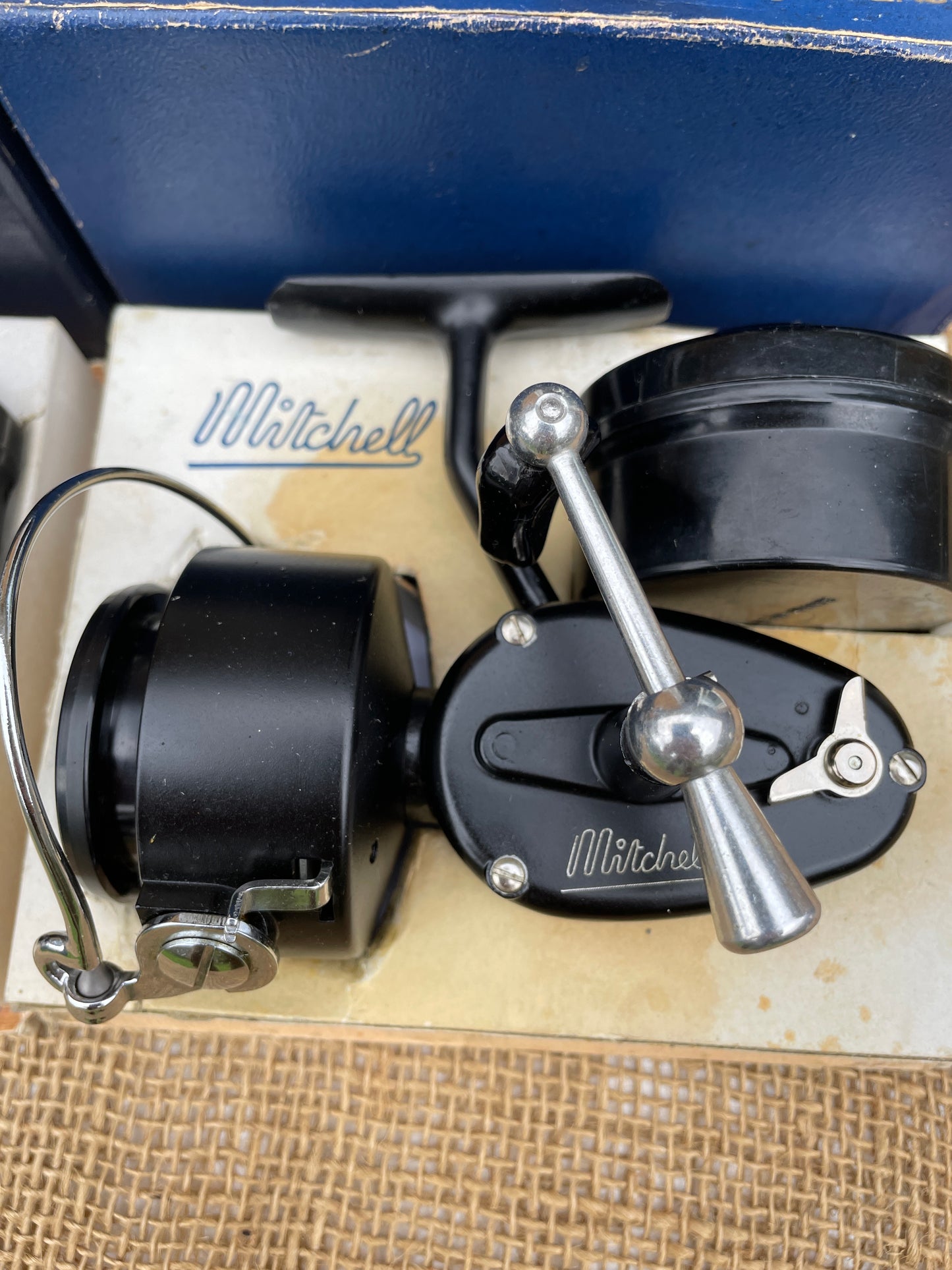 2 x Vintage Mitchell 300 Fishing Reels. Boxed. Excellent. Circa Late 1950s.