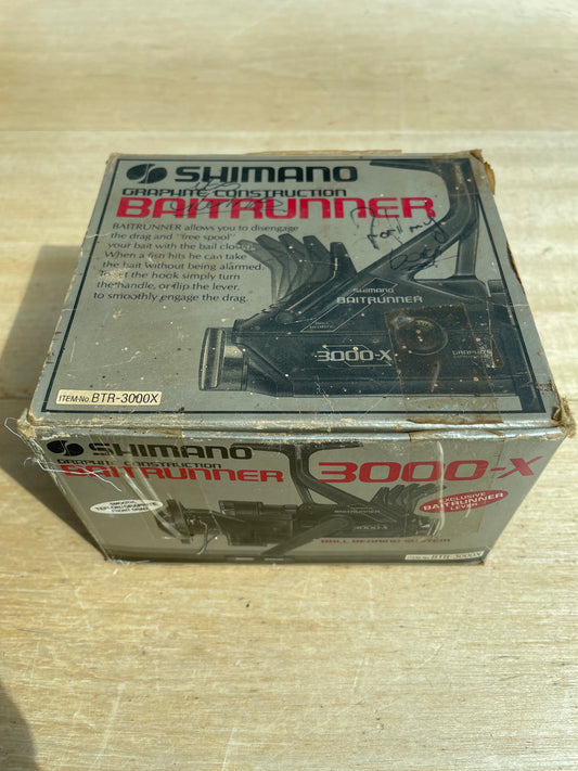 Shimano 3000X Baitrunner Old School Carp Fishing Reel. Boxed.