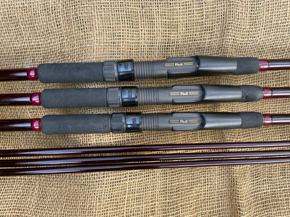 3 x Brentwood Angling Xtreme Custom Old School Carp Fishing Rods. 12’. 2.75lb T/C. 1990s.