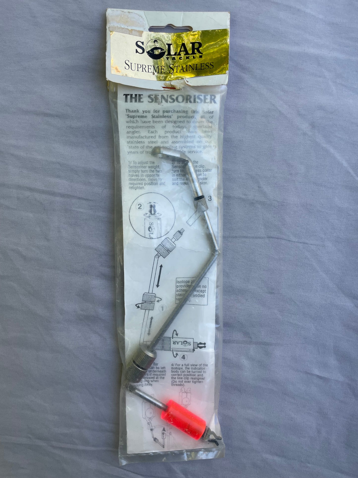 1 x Solar Tackle Supreme Stainless Old School Sensoriser Carp Bite Indicator Swinger Bobbin.
