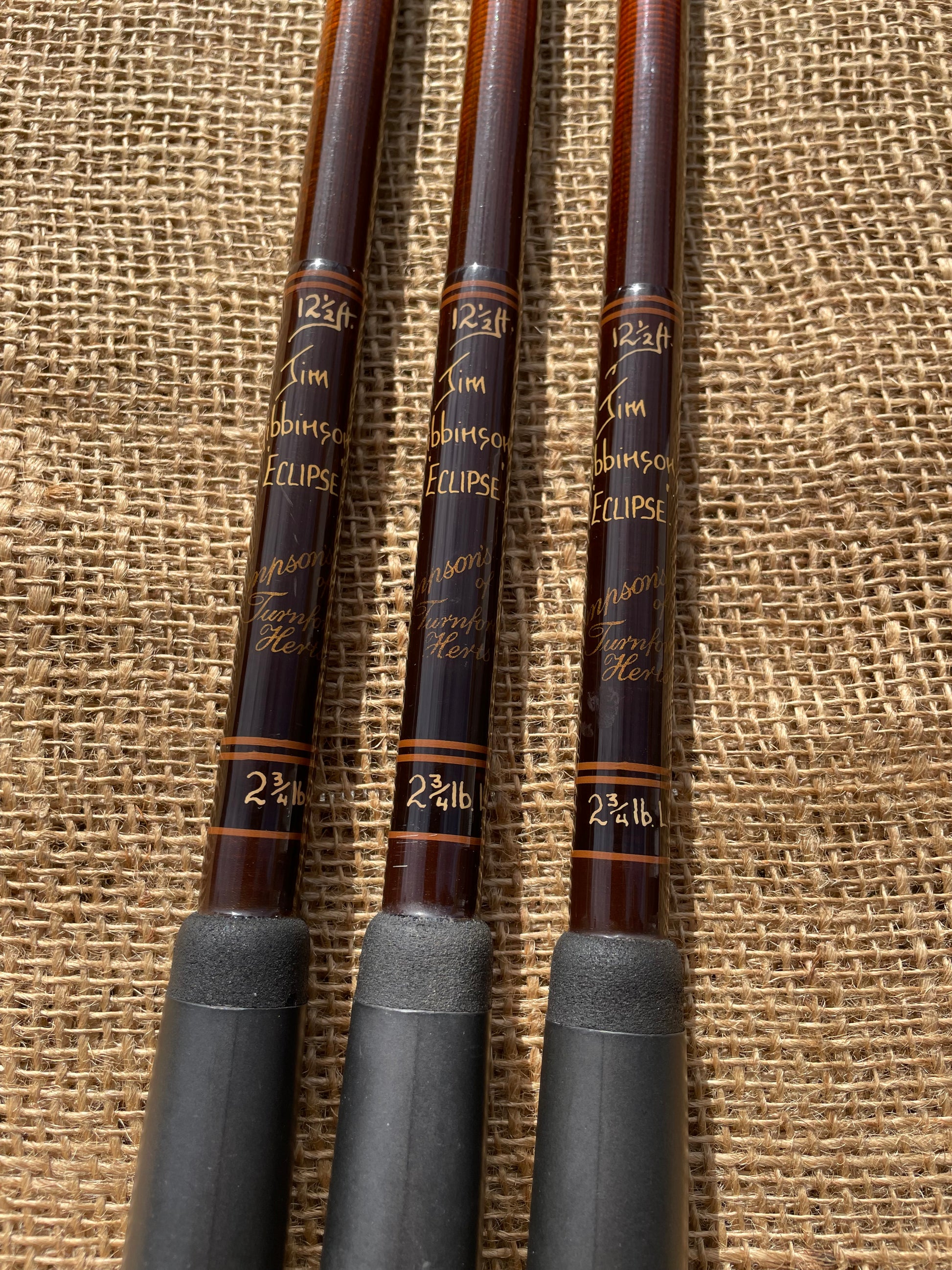 3 x Simpson's Of Turnford Jim Gibbinson Eclipse LR 12'6” Old School Ca – Vintage Carp Fishing Tackle