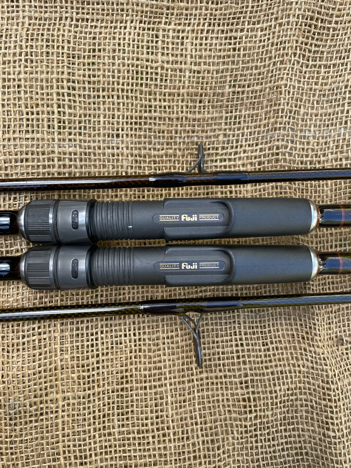 2 x Rod Hutchinson Intrigue 12’6” 3lb T/C. Old School Carp Fishing Rods. 1990s.