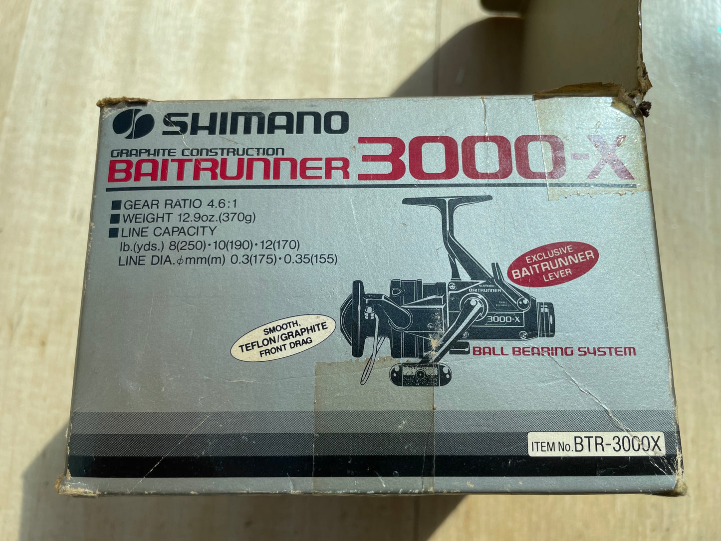 Shimano 3000X Baitrunner Old School Carp Fishing Reel. Boxed.