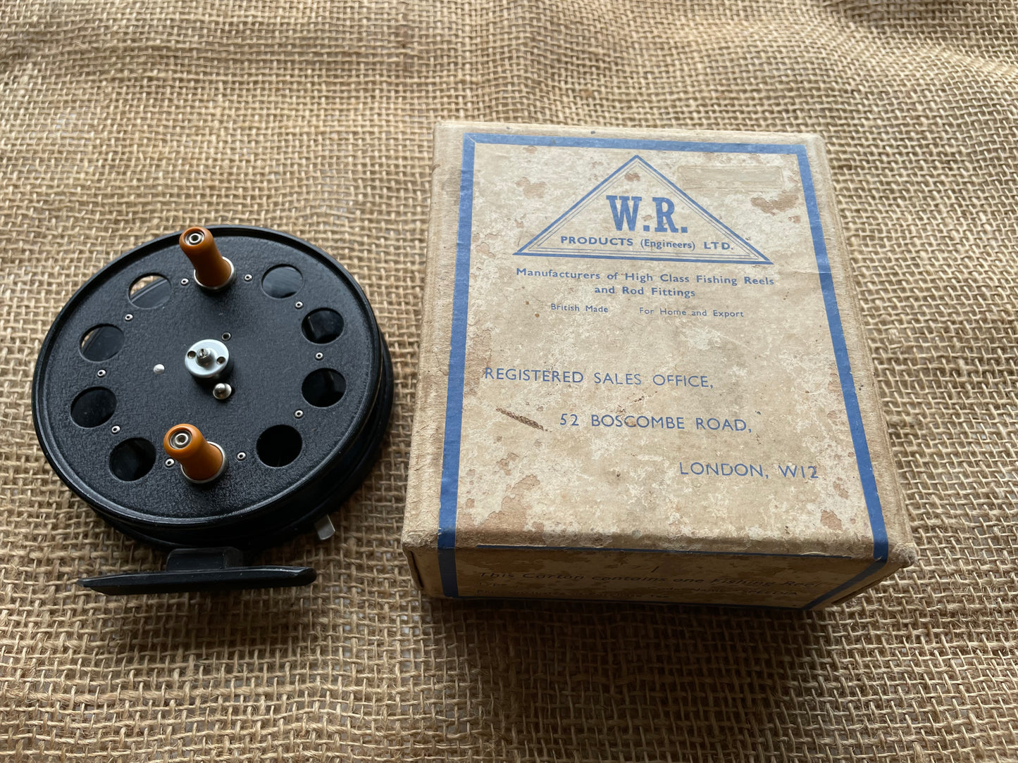 Vintage W R Products Speedia Centrepin Fishing Reel. Boxed. Excellent.