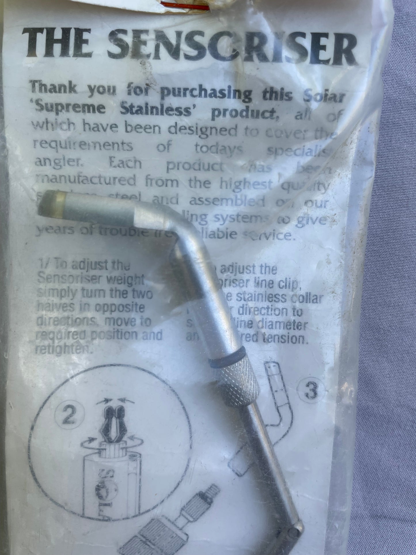 1 x Solar Tackle Supreme Stainless Old School Sensoriser Carp Bite Indicator Swinger Bobbin.