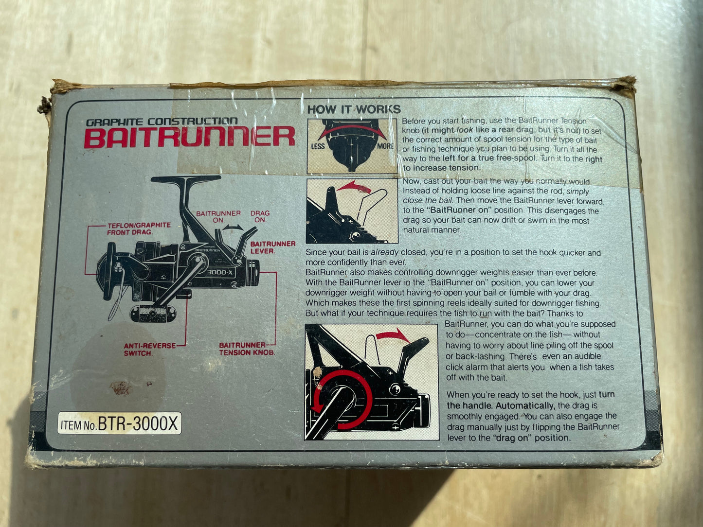 Shimano 3000X Baitrunner Old School Carp Fishing Reel. Boxed.
