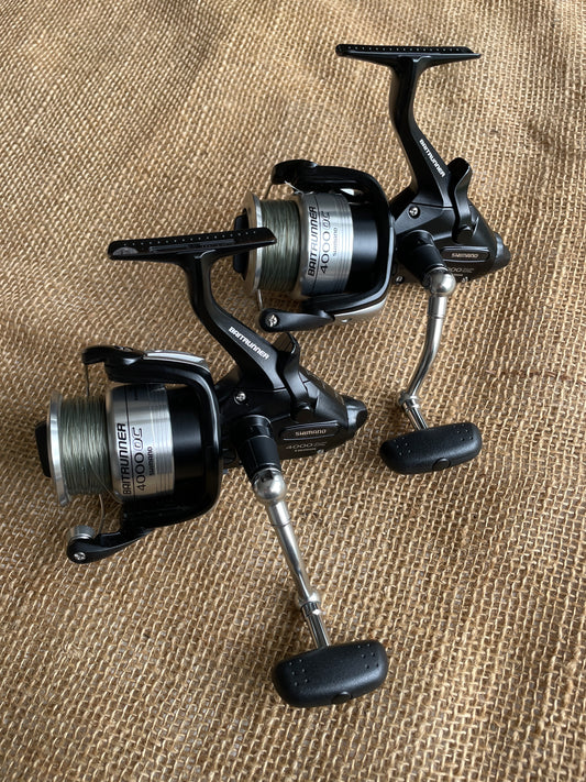 2 x Shimano 4000 OC Baitrunner Carp Fishing Reels. Mint. Used Once Only.