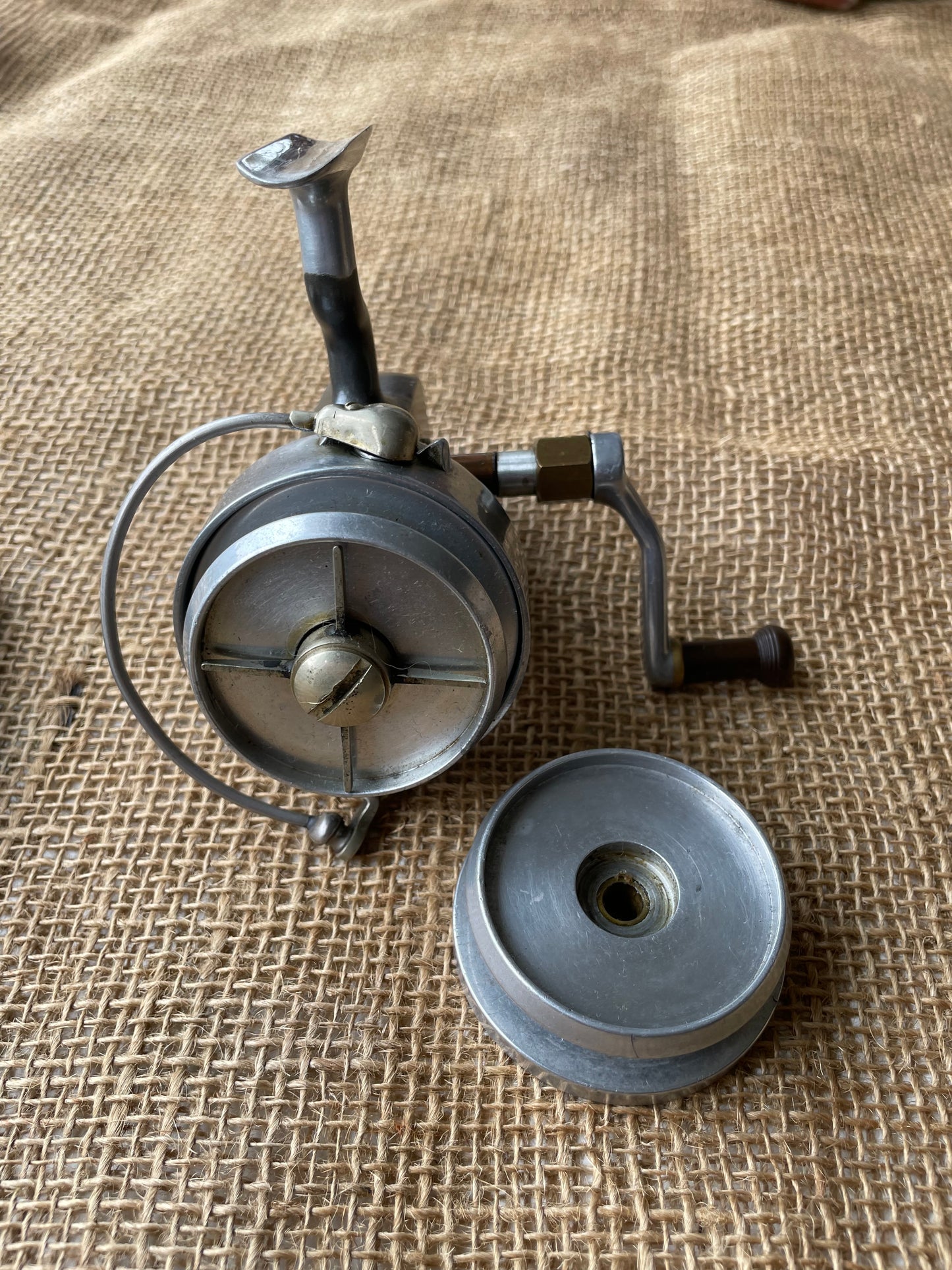 Vintage Hardy Altex No.2 MK V Fishing Reel. With Original Case And Spare Spool. 1950s.