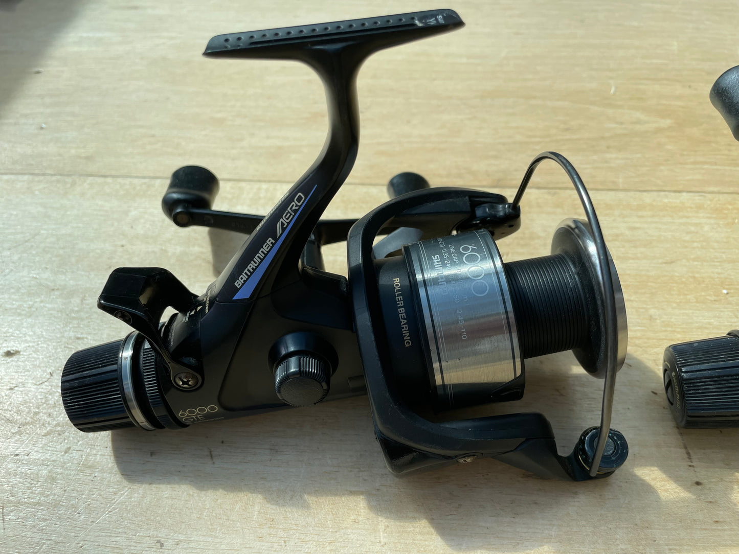 3 x Shimano Aero 6000 GTE Classic Baitrunner Carp Fishing Reels.