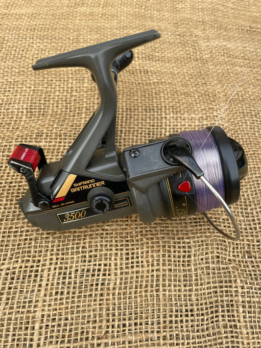 1 x Vintage Old School Shimano 3500 Baitrunner Carp Fishing Reel.