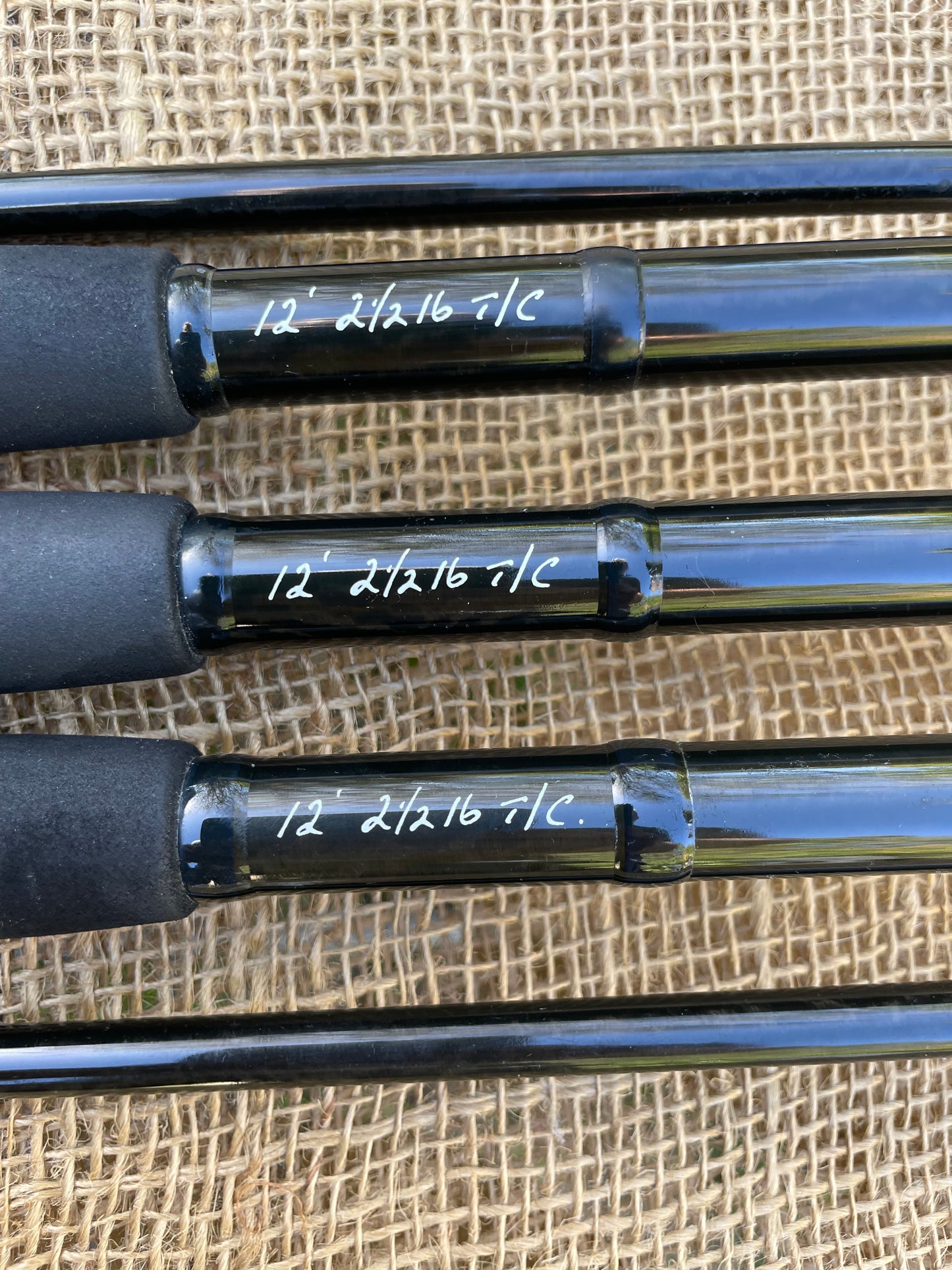 2 x Shimano Technium 12’ 2.5lb T/C Old School Carp Fishing Rods + Spare Butt Section.