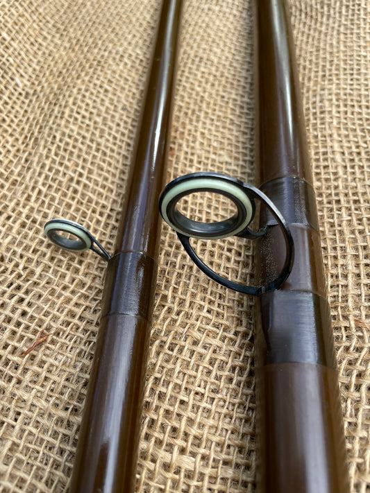 1 x Terry Eustace Custom Vintage Glass Long Tange Carp Fishing Rod. 1970-80s. 11’.