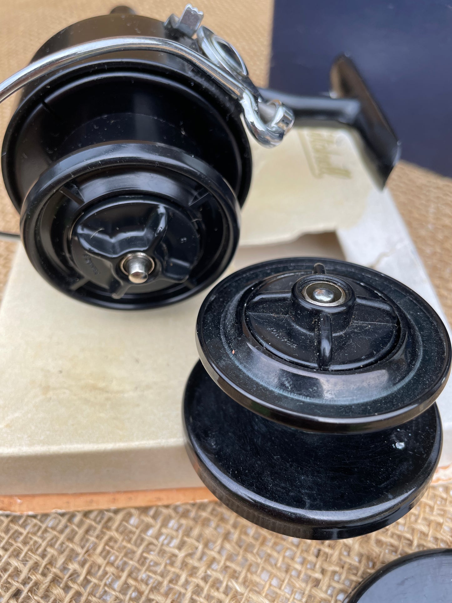 2 x Vintage Mitchell 300 Fishing Reels. Boxed. Excellent. Circa Late 1950s.