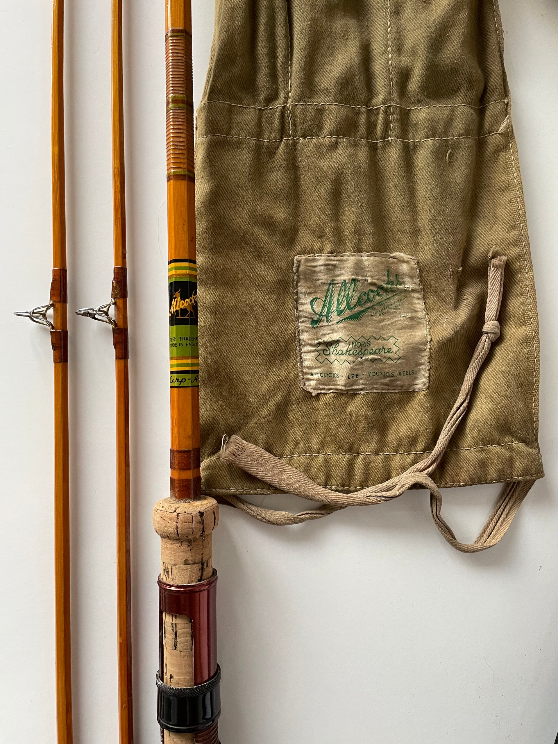 allcock fishing reels Allcock Vintage Carp-Avon Split Cane Twin Tip Fishing Rod. 1960's. –  Vintage Carp Fishing Tackle