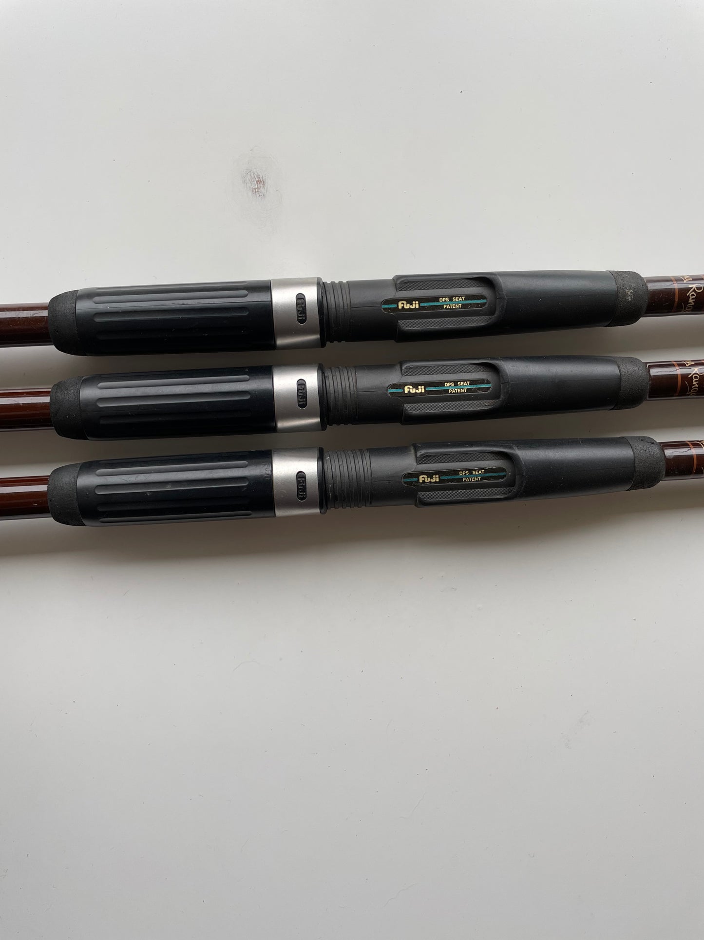 3 x Simpson’s Of Turnford Jim Gibbinson Eclipse 12’ 6” 2.75lb Long Range Old School Carp Fishing Rods. 1990s.