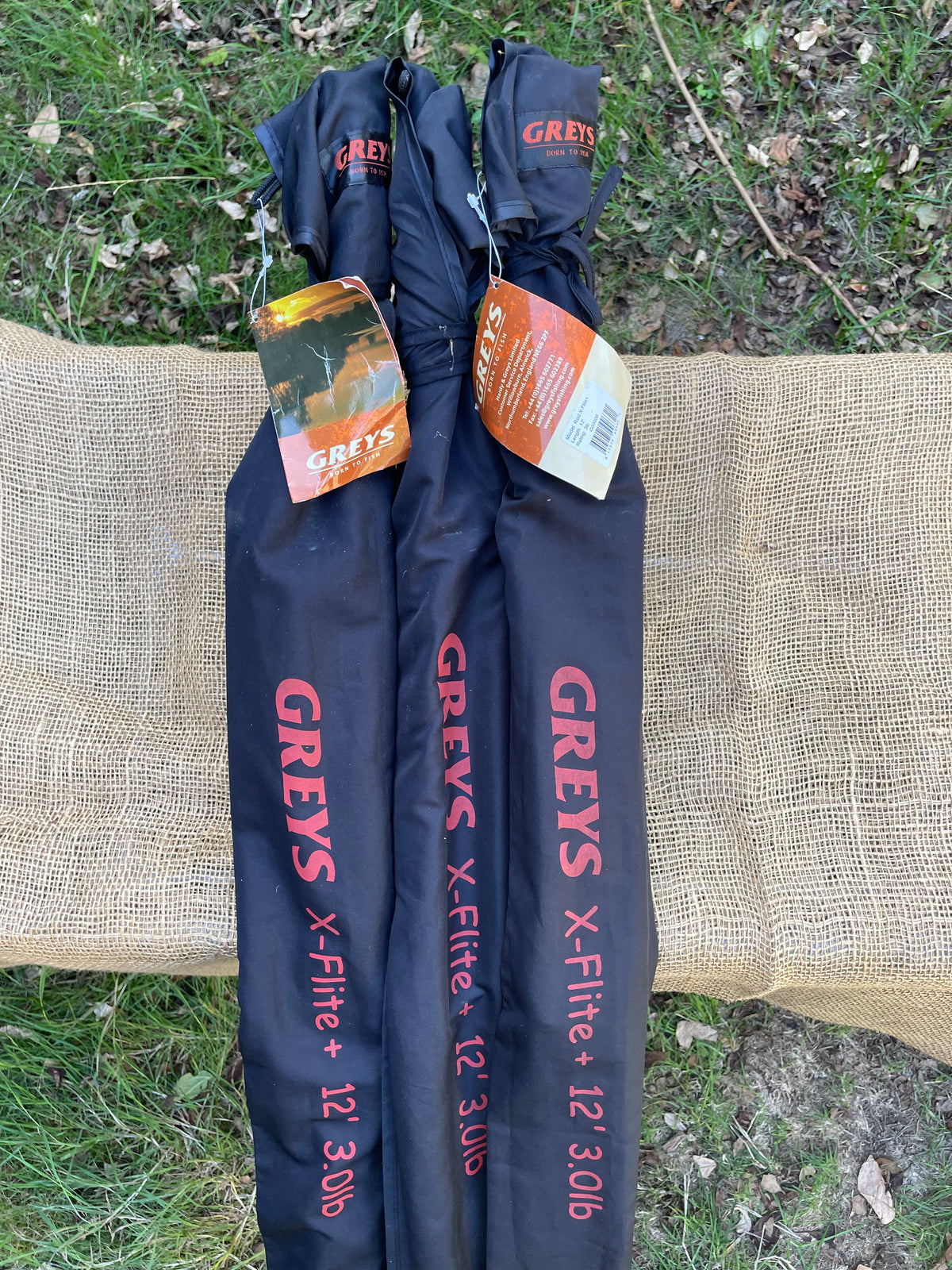 3 x Greys X Flite + Carp Fishing Rods. 12’. 3.00lb T/C.
