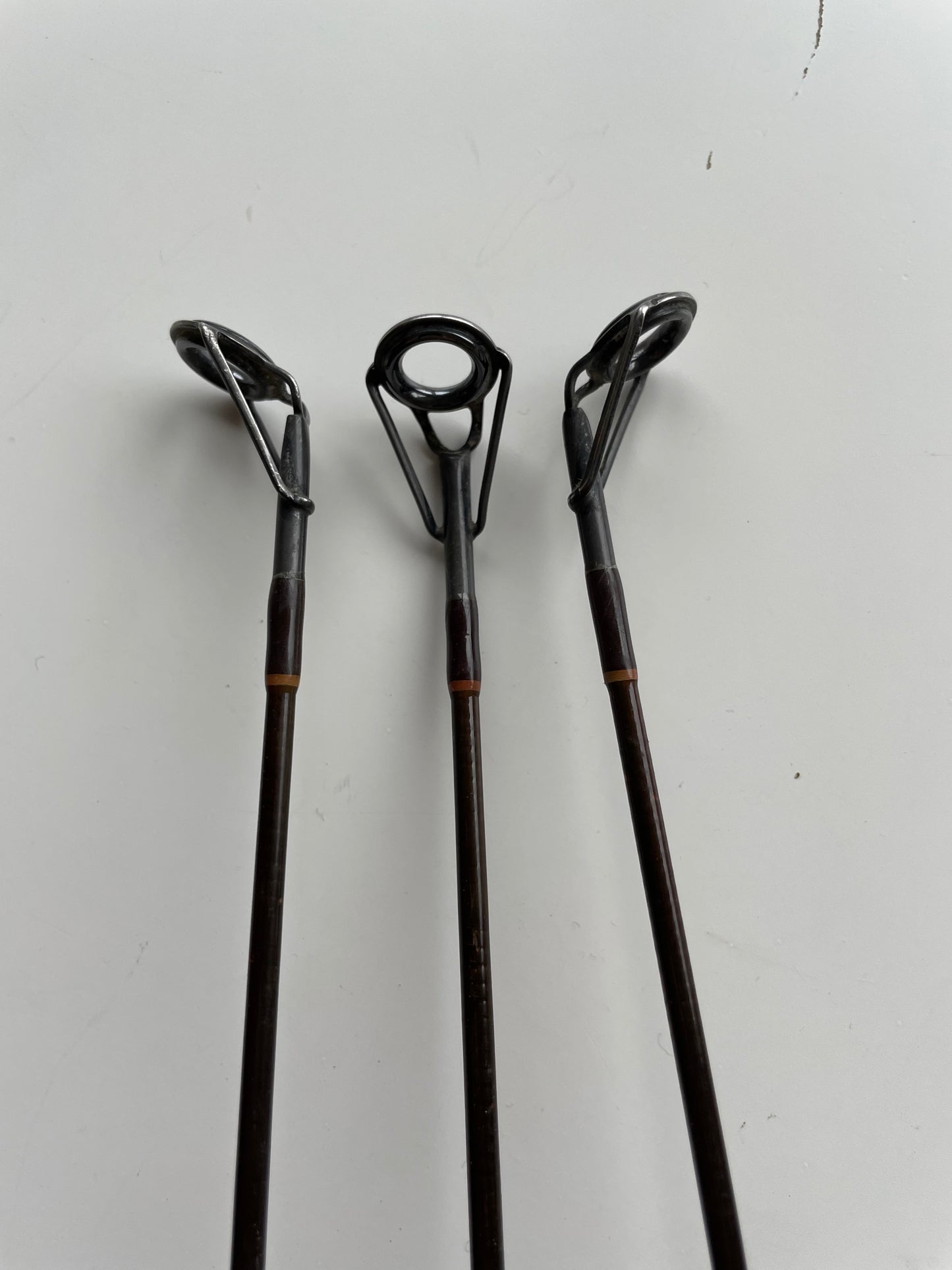 3 x Simpson’s Of Turnford Jim Gibbinson Eclipse 12’ 6” 2.75lb Long Range Old School Carp Fishing Rods. 1990s.