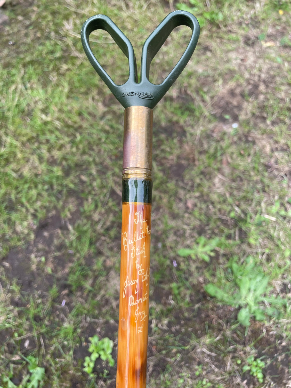 The Bullet Bank Stick By Jason White. Traditional Cane Built. Golden Scale Club Member.