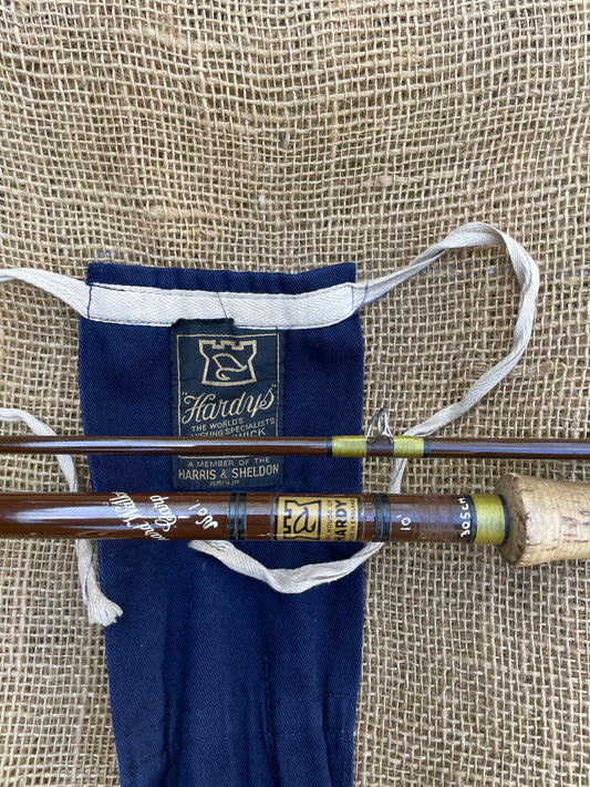 1 x Hardy Richard Walker Carp No1. Vintage Glass Fishing Rod + Bag. 1970s. Excellent.