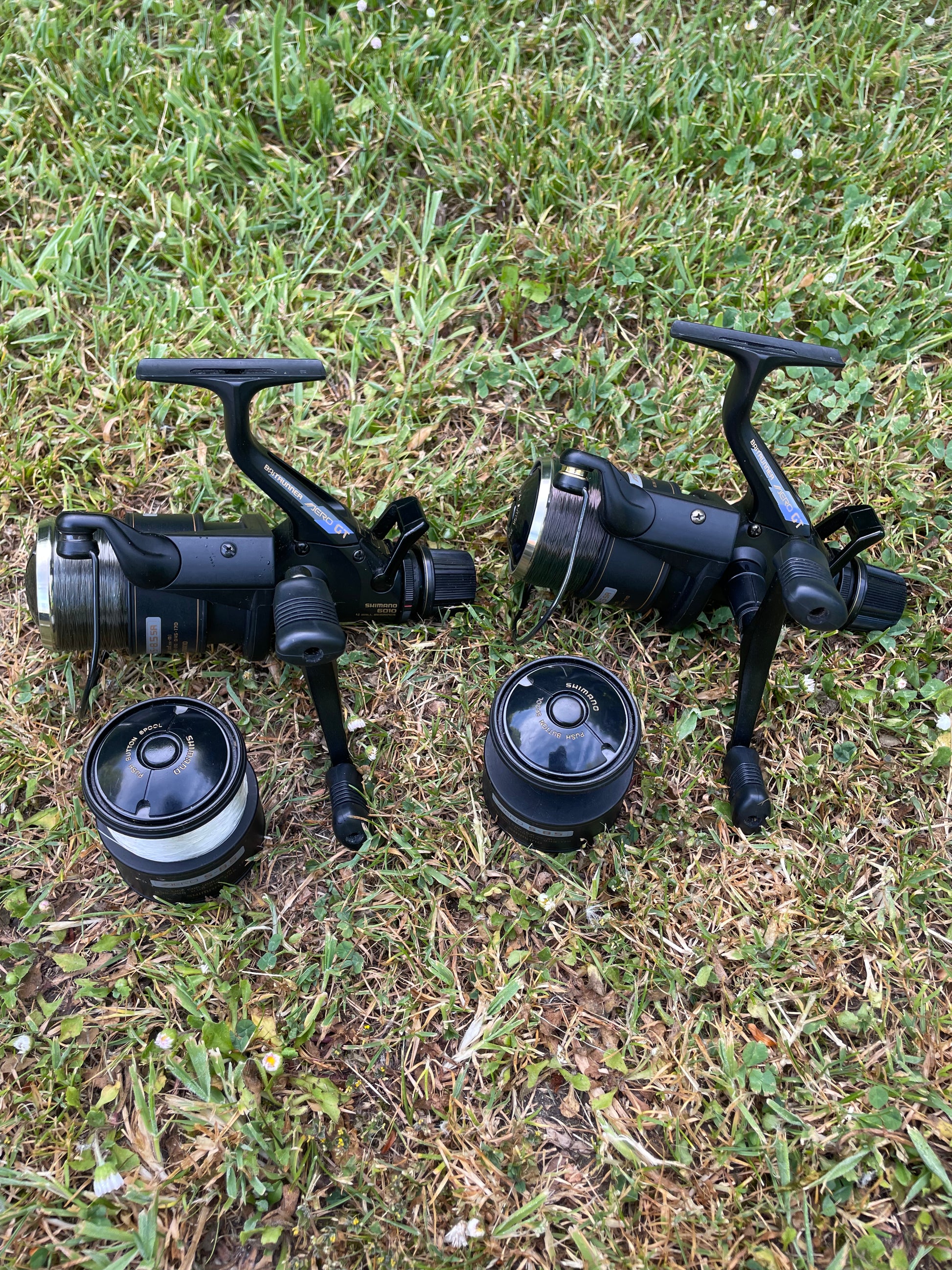 shimano aero reel 2 x Shimano Aero 6010GT Old School Baitrunner Carp Fishing Reels. Nr M – Vintage Carp Fishing Tackle