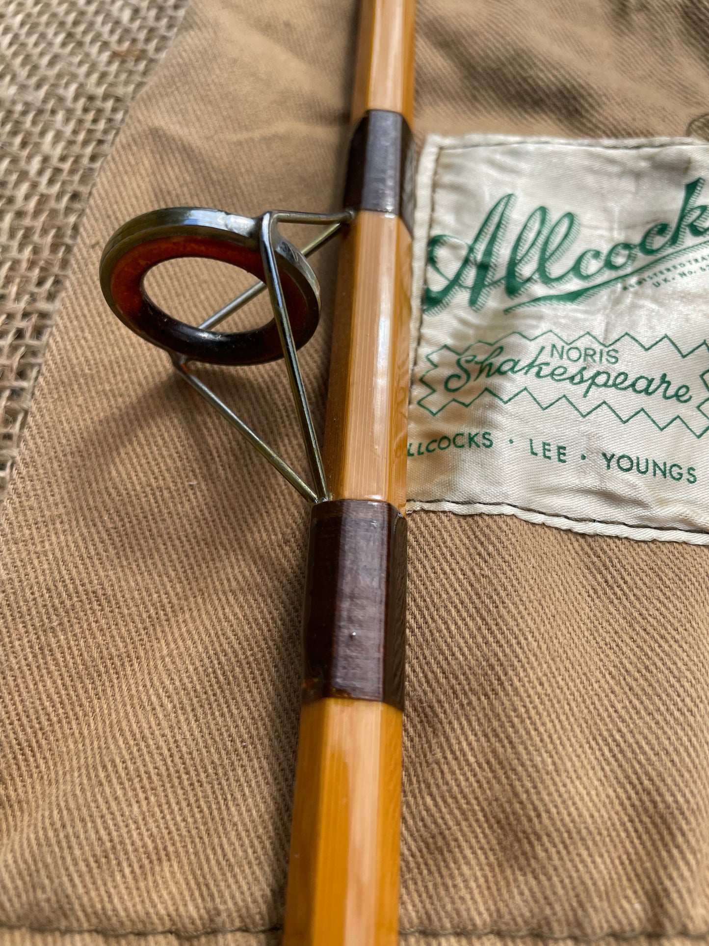 1 x Allcock Vintage Split Cane Carp Fishing Rod. Stunning Condition.