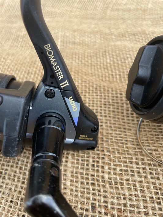 2 x Shimano Biomaster MKII 4010 Old School Compact Carp Fishing Reels. 1990s.